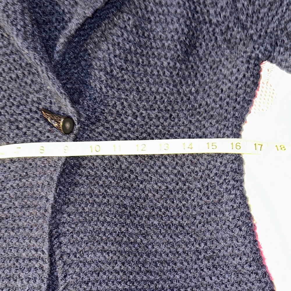 Roberto Collina Alpaca Wool Shawl Collar Navy Cardigan - Picture 9 of 10